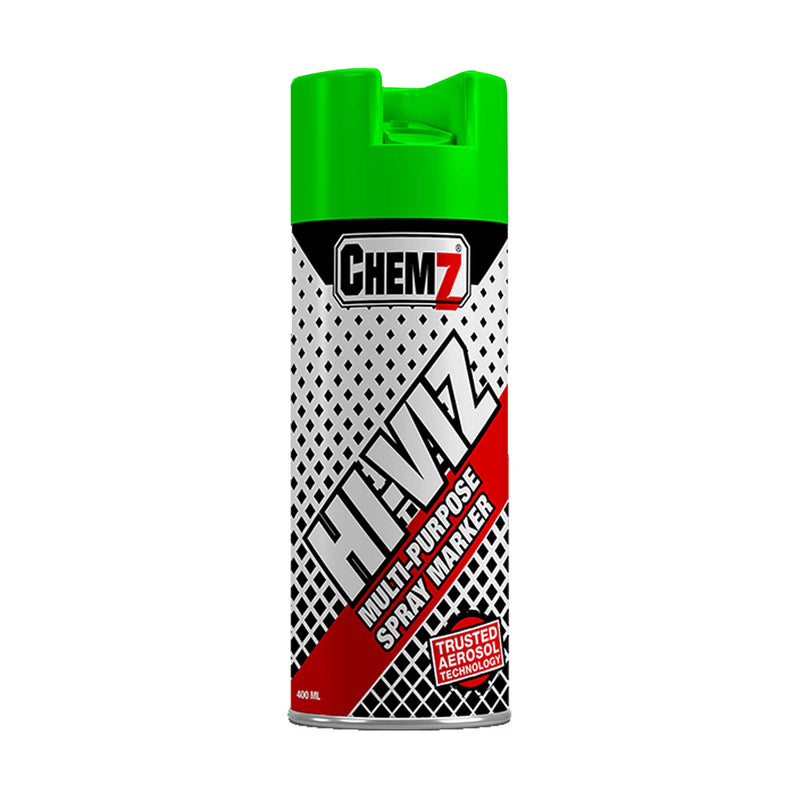 Chemz Hi Viz Upside Down Marker Spray, Green, 400ml