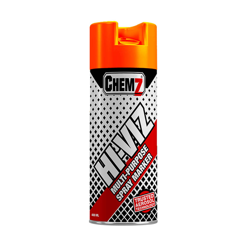Chemz Hi Viz Upside Down Marker Spray, Orange, 400ml