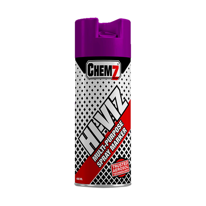 Chemz Hi Viz Upside Down Marker Spray, Purple, 400ml