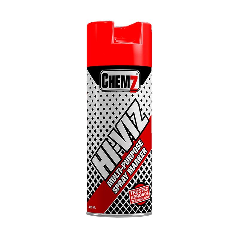 Chemz Hi Viz Upside Down Marker Spray, Red, 400ml