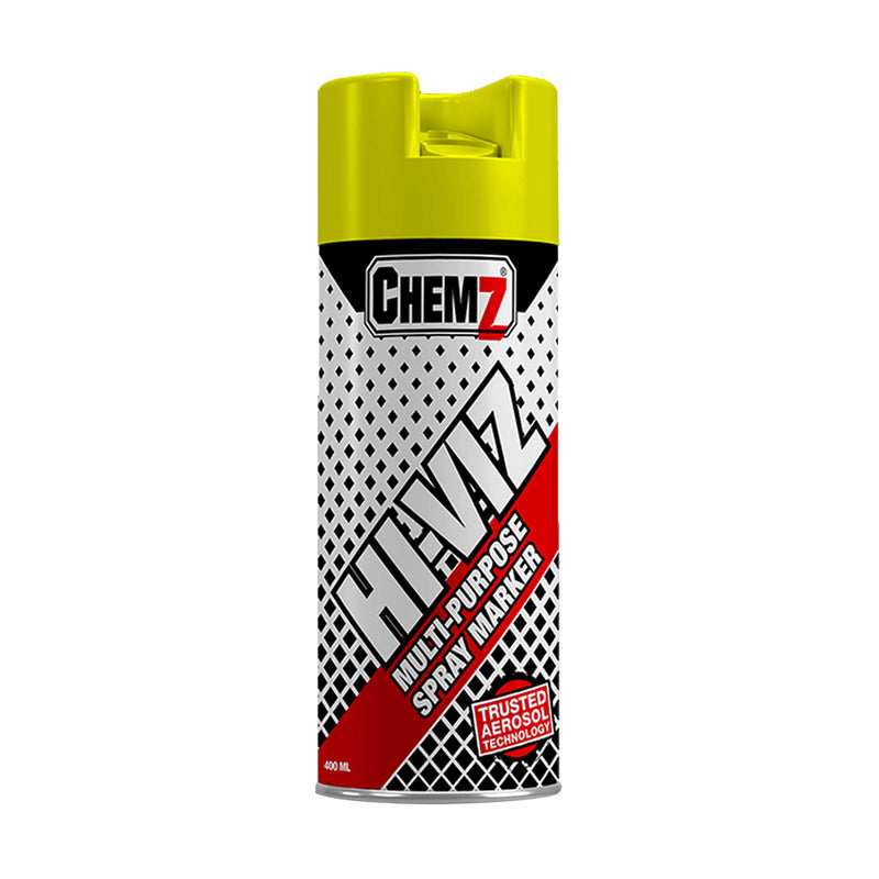 Chemz Hi Viz Upside Down Marker Spray, Yellow, 400ml