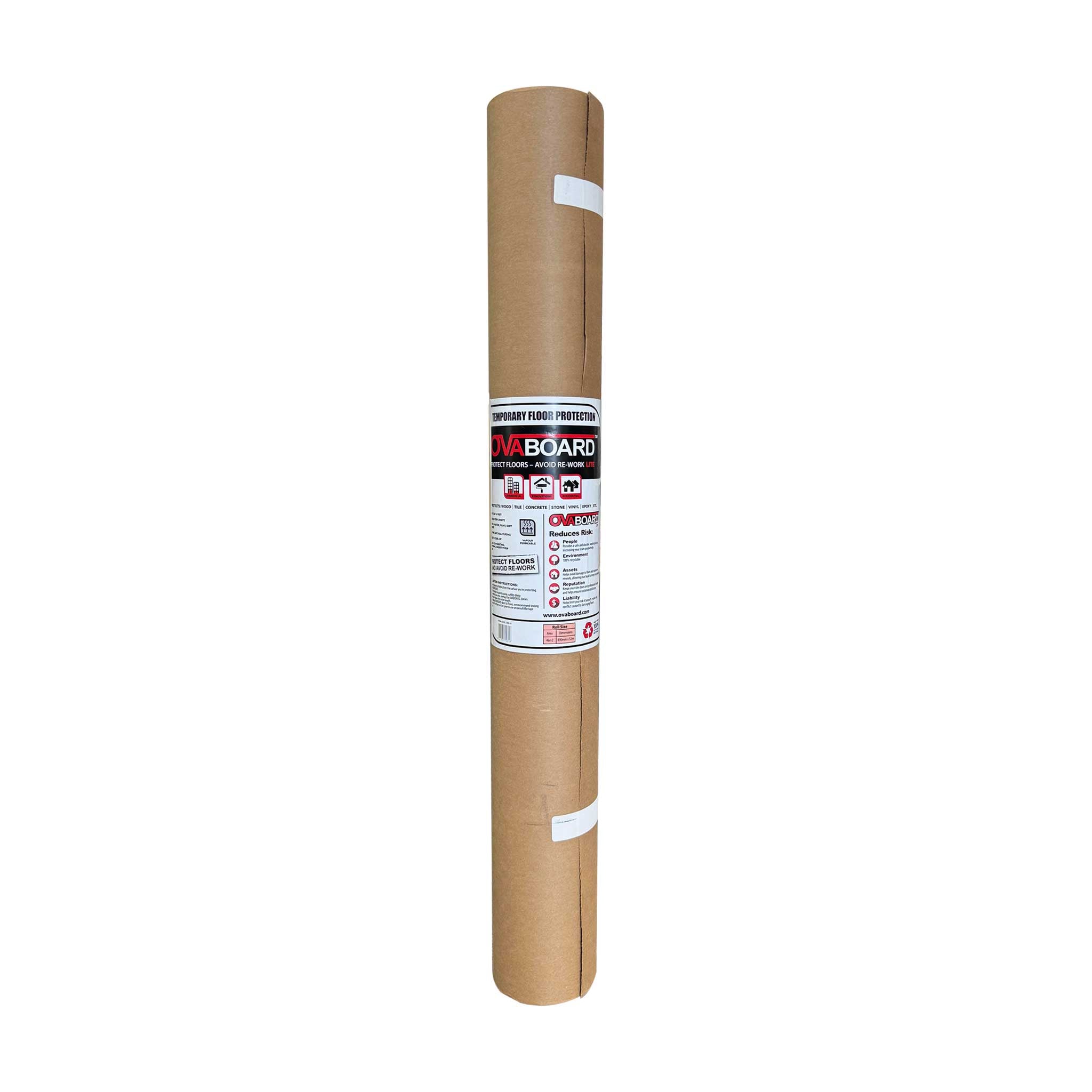 OVABOARD Lite Cardboard Floor Protection, 890mm x 52m