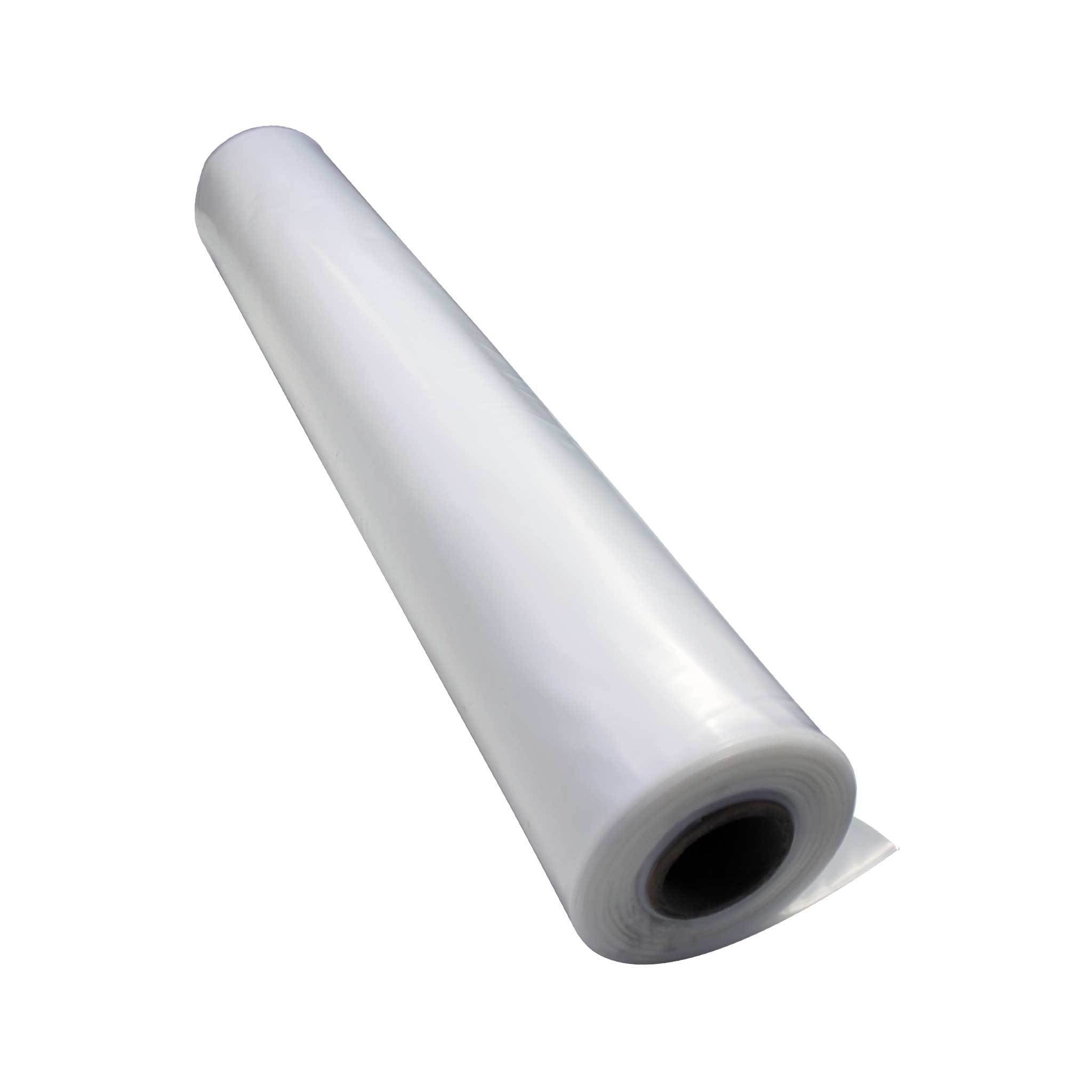 "Natural" (opaque white) coloured Polythene film PE, polyethylene, DPM, Damp proof Membrane, B + A Film, Building and Agriculture Film