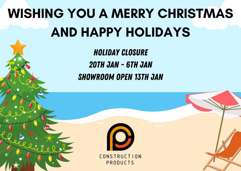 Construction Products - Christmas Operating Hours 2024