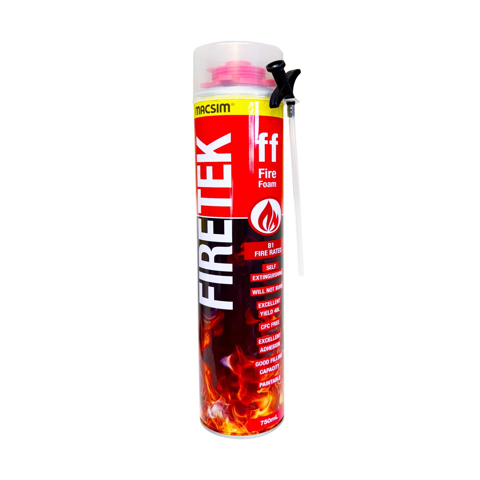 Fire-Resistant PU Expanding Foam, 750ml