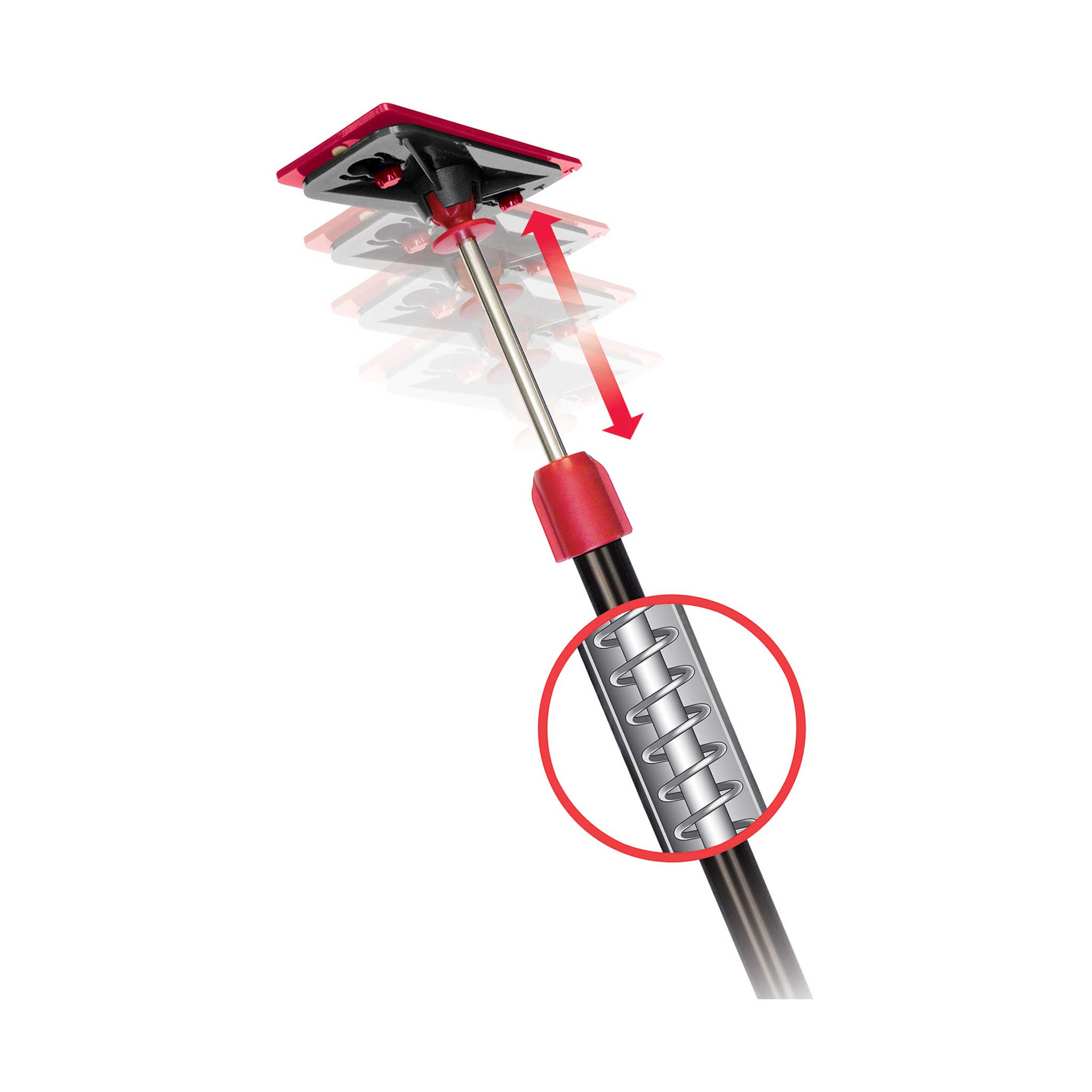4 x spring loaded telescopic poles - adjustable from 1.4 metres - 3.2 metres