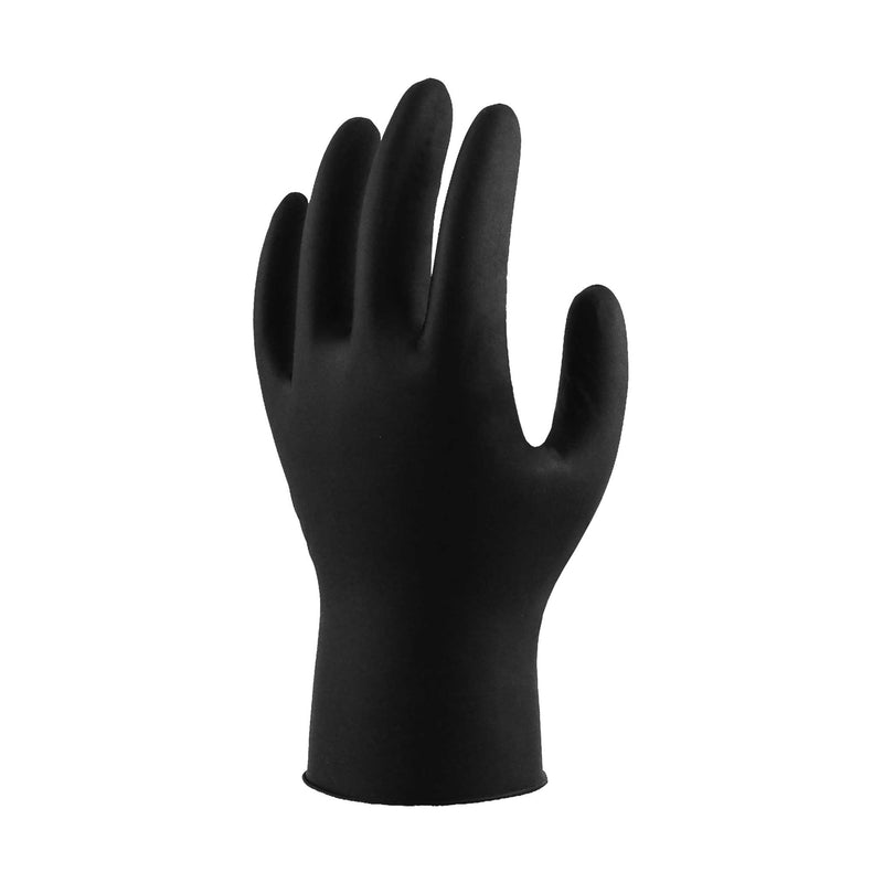 Grizzly Grip Nitril-Einweghandschuhe – Größe Large, Schwarz, Puderfrei, Für Werkstatt & Industrie