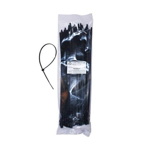 Cable Ties, 4.8x300mm, 100pcs, Black
