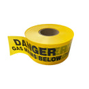 Gas Mains Below Warning Barrier Tape