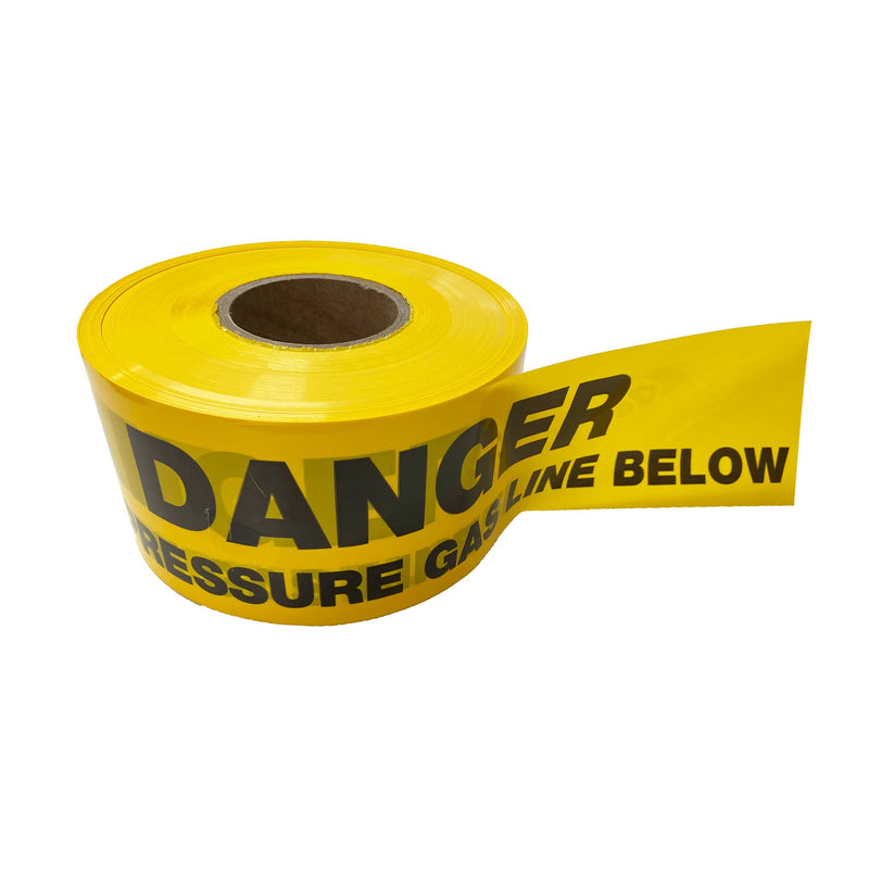 High Pressure Gas Warning Barrier Tape
