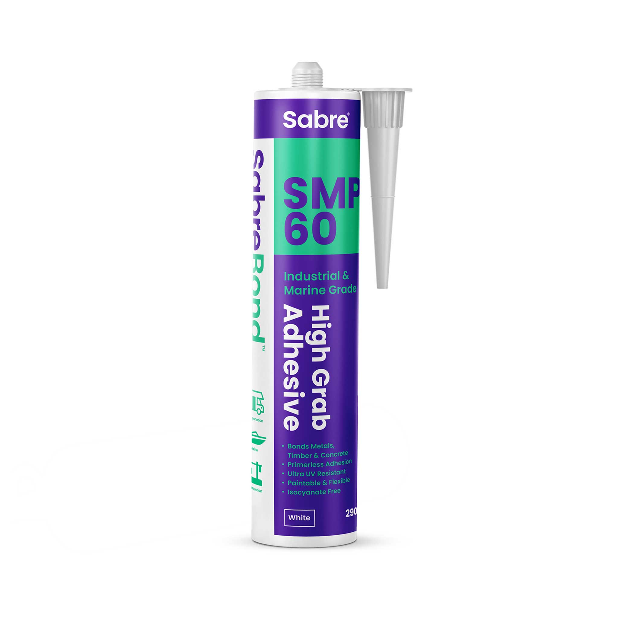 Sabre Bond SMP60 High Strength Adhesive, 300ml Cartridge, carton of 12