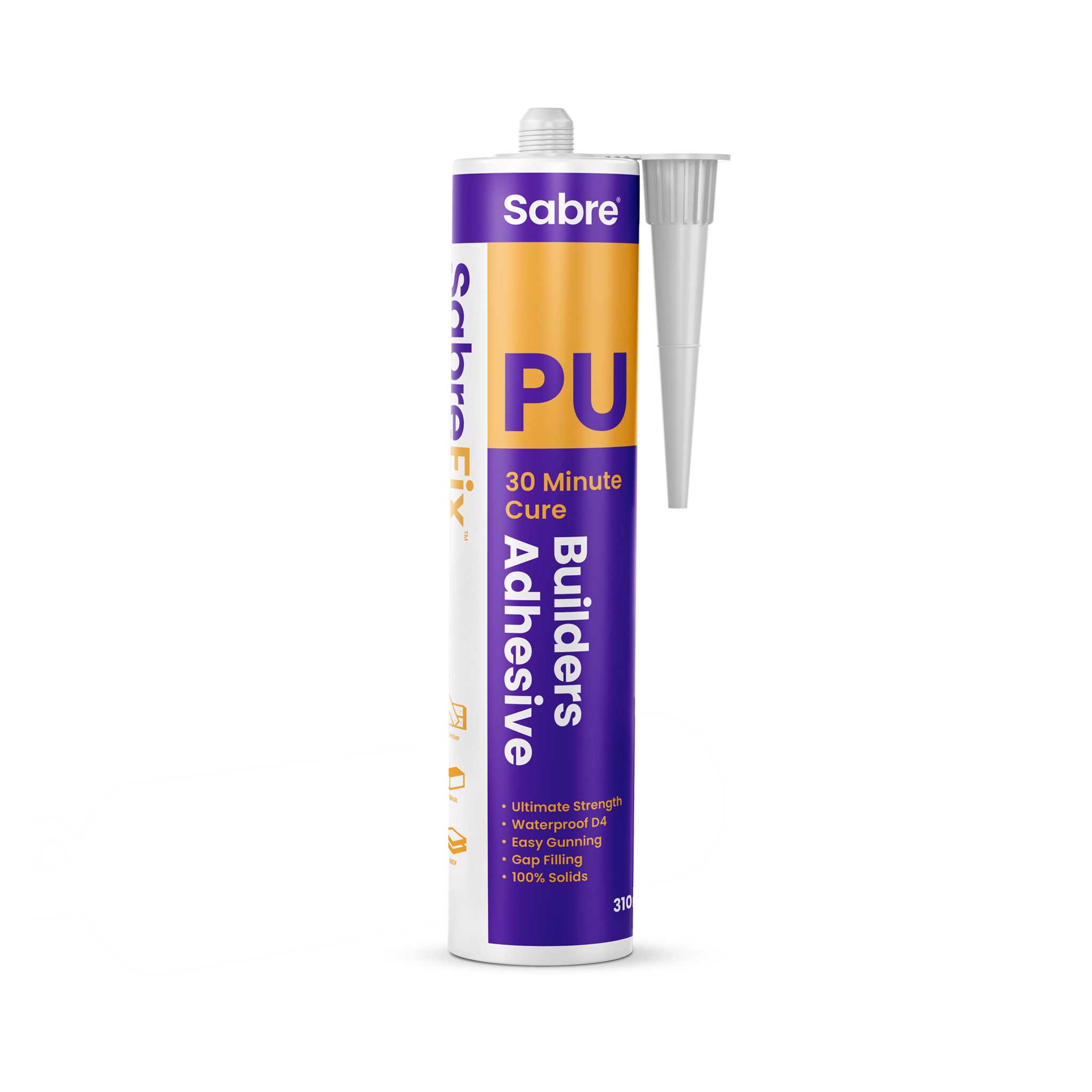 Sabre Fix PU Polyurethane Adhesive, 310ml Cartridge